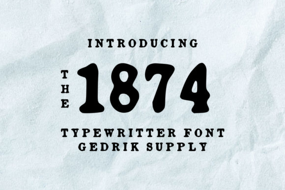 1874 Display Font: Vintage Charm for Handmade Creations
