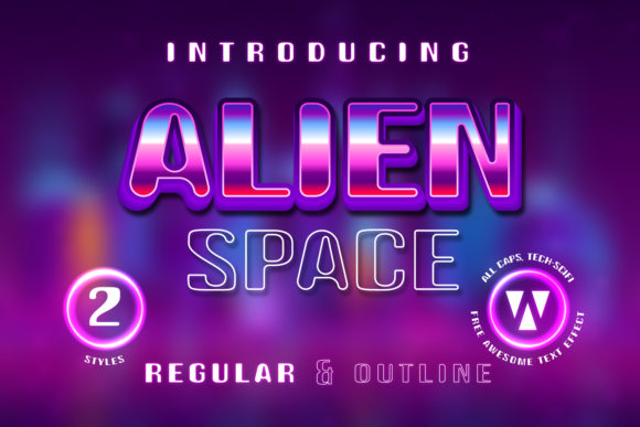 Alien Space: A Futuristic Display Font for Handmade Creators