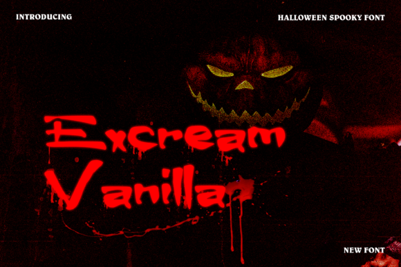 Excream Vanilla: A Horror Display Font for Bold Brand Design