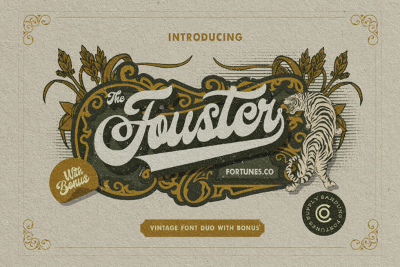 Fouster: A Bold Vintage Display Font for Editorial Identity