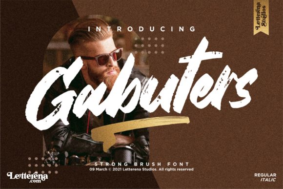 Gabuters: The Brushed Display Font for Handmade Product Labels