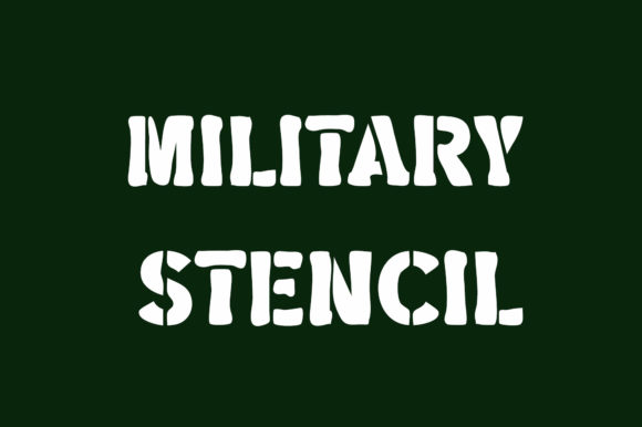 Military Stencil: A Bold Display Font for Small Brands