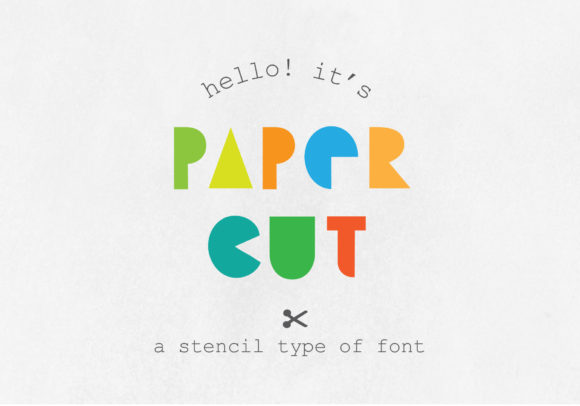Paper Cut: A Cute Geometric Display Font for Playful Branding
