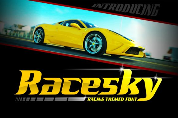 Racesky: A Bold Racing Font for Handmade Products